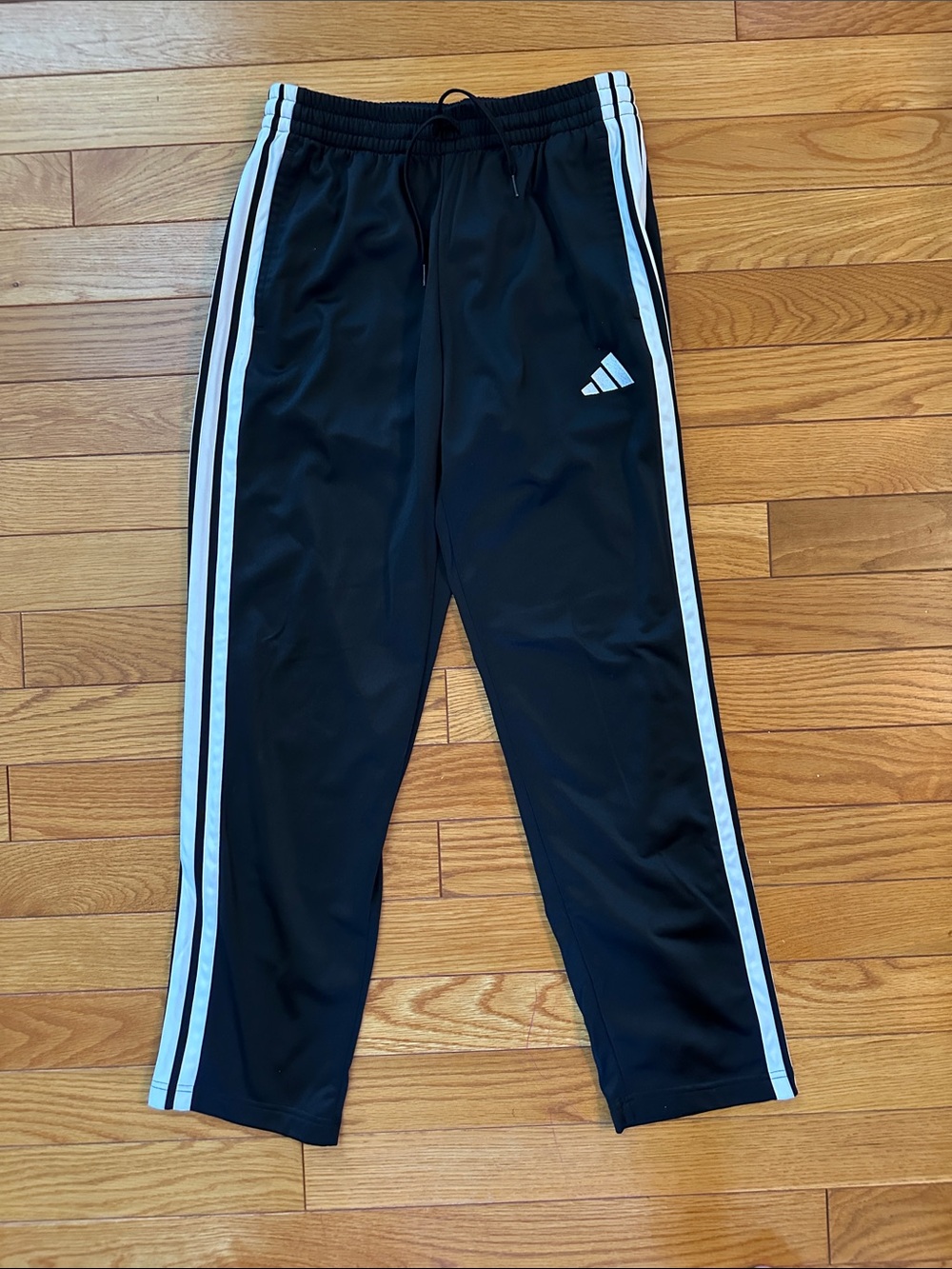 Men’s Adidas Three Stripe Tricot Sportswear Track Pants, black